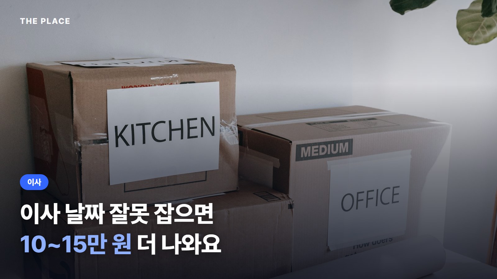 이사 날짜 잘못 잡으면 10~15만 원 더 나와요