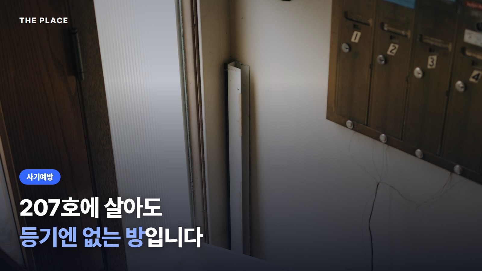 207호에 살아도 등기엔 없는 방입니다