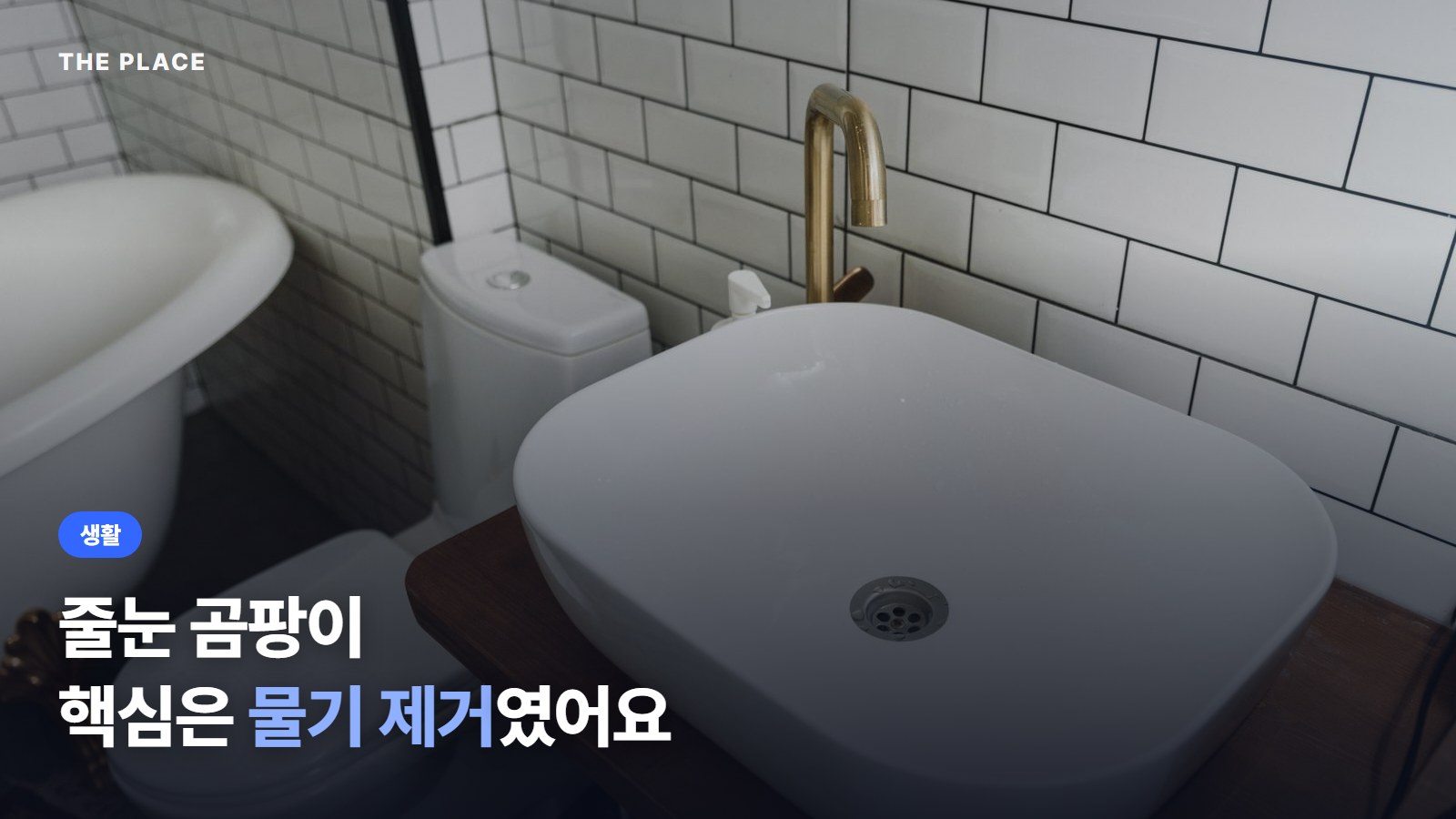 줄눈 곰팡이 핵심은 물기 제거였어요