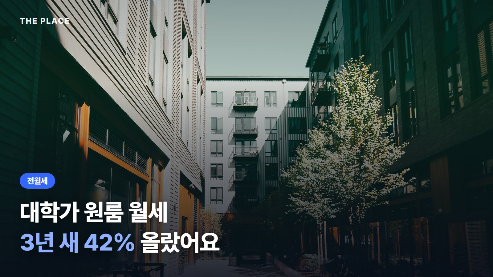 대학가 원룸 월세 3년 새 42% 올랐어요