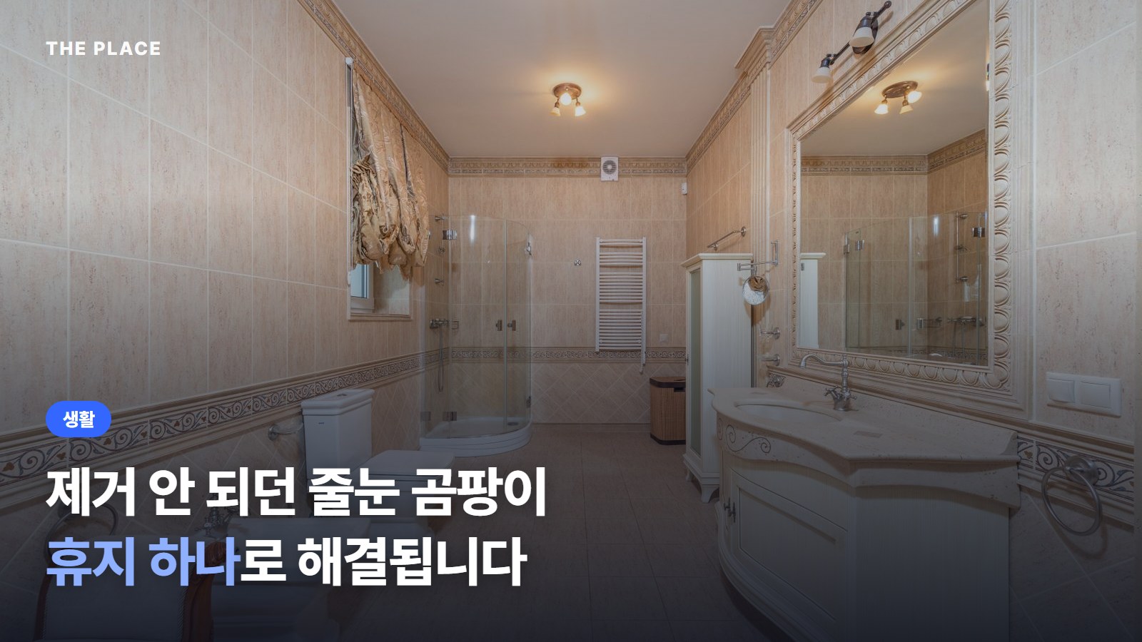 제거 안 되던 줄눈 곰팡이 휴지 하나로 해결됩니다