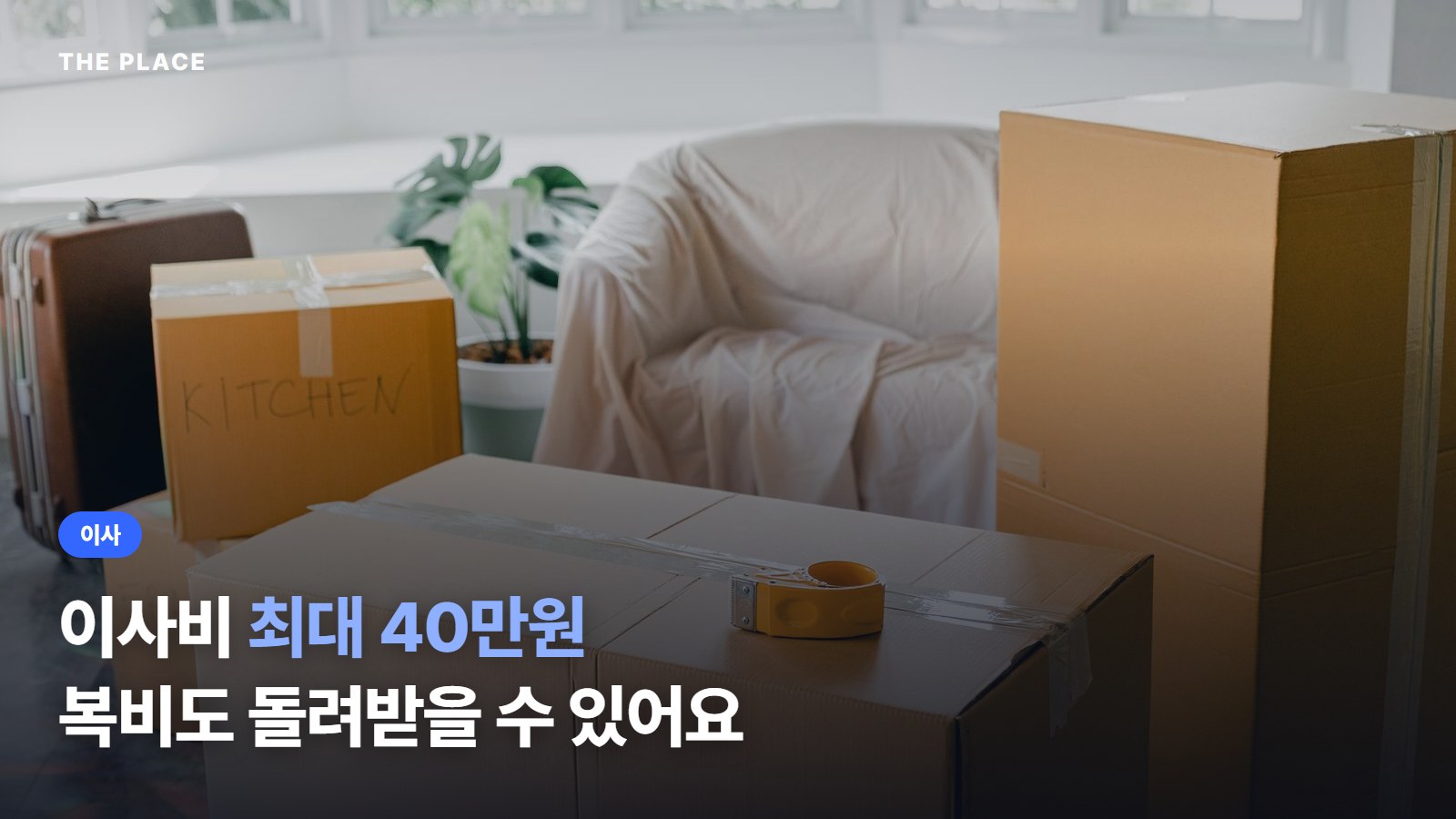 이사비 최대 40만원 복비도 돌려받을 수 있어요