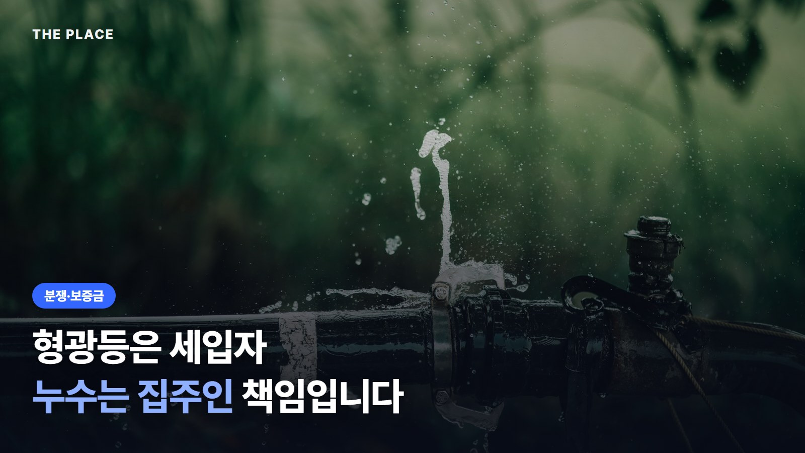 형광등은 세입자 누수는 집주인 책임입니다