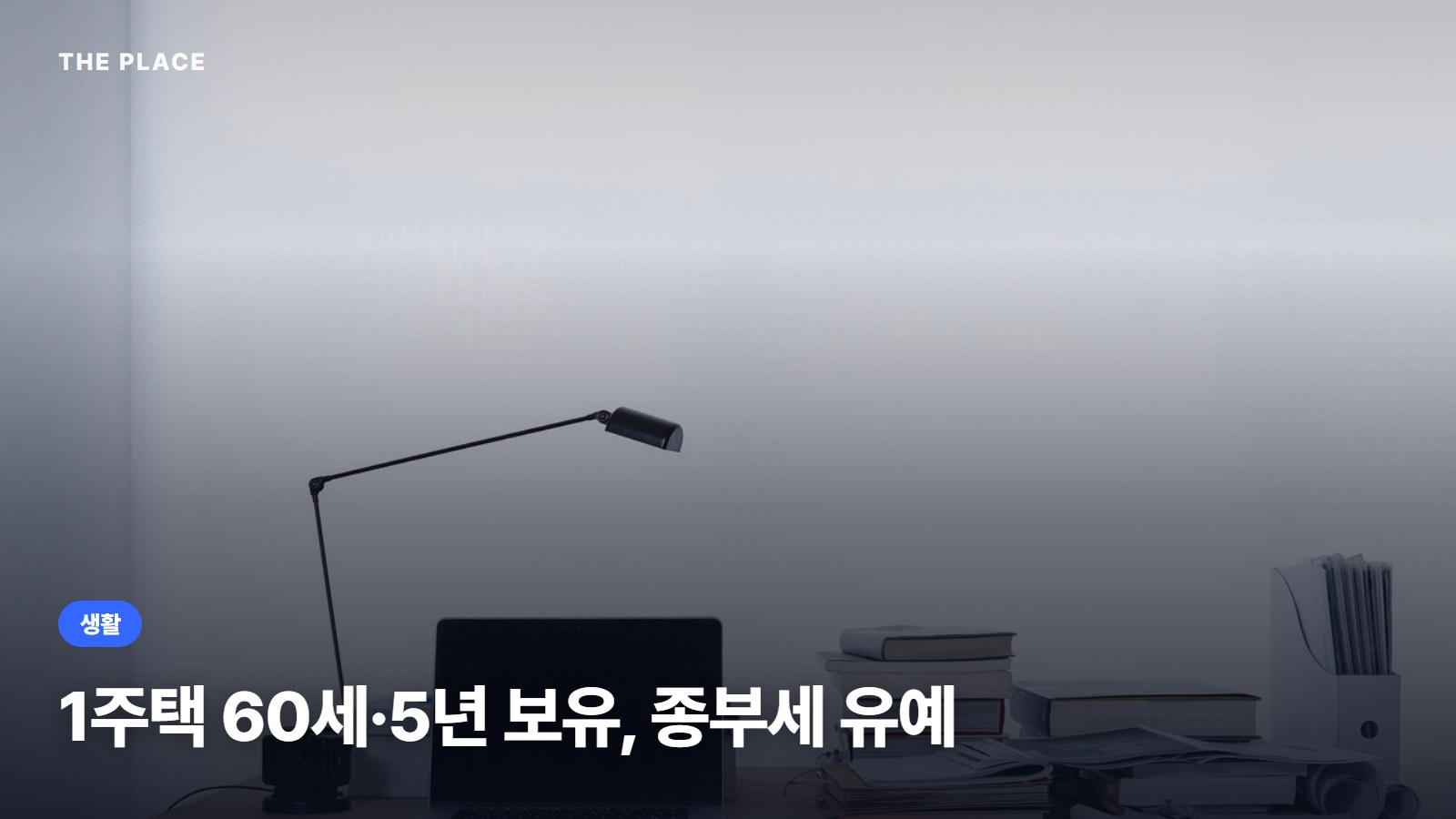 1주택 60세·5년 보유, 종부세 유예